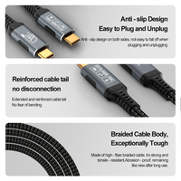 Cable USB4 Compatible con Thunderbolt 4, Carga Rápida de 240W, Funciones Completas, Carga 8K, 40Gbps, PVC Tipo-C, para Cámaras, Relojes Inteligentes