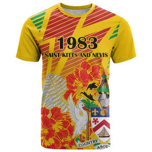 Maglietta personalizzata di Saint Kitts e Nevis con pellicano per il 43° anniversario dell'indipendenza, maglietta sportiva personalizzata a maniche corte - Product Image 4