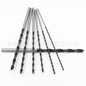 Li Pu 300mm Extended Brad Point <b>Drill</b> <b>Bits</b> 4-12mm For Woodworking Auger <b>Bits</b> Round Shank Bright Finish - Product Image 1