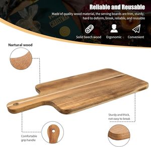 10 Pack Acacia Wood Cutting <strong>Board</strong> with Handle for Kitchen Meat Bread Fruit Cheese Serving <strong>Board</strong> Charcuterie <strong>Boards</strong> - Product Image 2