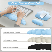 Repose-poignets ergonomique en forme de nuage 2 en 1, mousse à mémoire de forme haute densité pour clavier, souris, usage domestique, bureau, jeux
