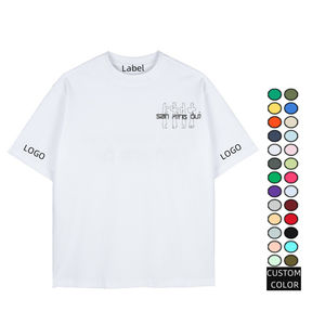 Tkan 86เสื้อยืดผู้ชายโอเวอร์ไซส์ฤดูร้อน, เสื้อคอตตอน240Gsm ไหล่ปักโลโก้ตามสั่งสไตล์สตรีทแวร์ - Product Image 1