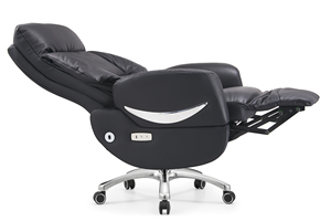 高級本革エルゴノミクスエグゼクティブオフィスチェア、電動リクライニング、高さ調節可能、回転式、ハイバック、牛革製 - Product Image 5