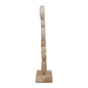 Scultura ad anello impilabile in pietra Palimanan, ornamento decorativo per la casa e l'ufficio - Product Image 3