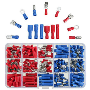Cold Pressure Terminal <b>Set</b> 200Pcs Crimp Terminals Quick Disconnect European Style 1-6mm 12-22awg <b>PC</b> Material - Product Image 2