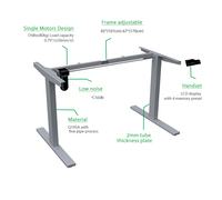 YOUBAI Bureau debout électrique réglable en acier inoxydable, mobilier de bureau, bureau de jeu moderne avec capacité de charge de 1000N