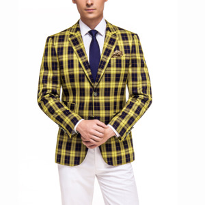 Traje Casual a Cuadros para Hombre, Traje de Blazer a Cuadros, Corte Entallado, Chaqueta de Traje para Hombre - Product Image 5