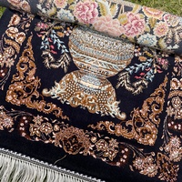 Vas Bunga Gaya Antik Motif Modal Berumbai Hiasan Dinding Tenun Botani Hias 50*80cm