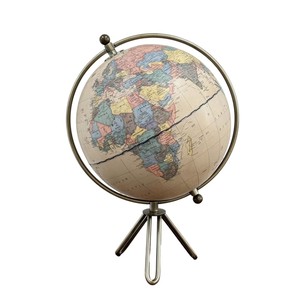 Globo Terráqueo Político Inglés Giratorio 360° con Soporte <span class=keywords><strong>de</strong></span> Metal Bronce Antiguo <span class=keywords><strong>de</strong></span> 20cm, Decoración <span class=keywords><strong>de</strong></span> Escritorio - Product Image 2