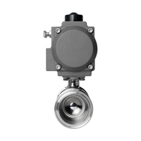 Katup Bola Sanitasi 2 Arah Berulir 2 Inci Bahan Stainless Steel 304L 316L dengan Aktuator Pneumatik Aksi Ganda untuk Air, Grade Makanan, OEM