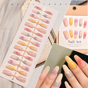 150 <span class=keywords><strong>Uñas</strong></span> Postizas Bonitas con Diseño de Corazón, Lazo y Cereza, <span class=keywords><strong>Uñas</strong></span> Postizas Largas en Forma de Almendra, Románticas, con Diseño de <span class=keywords><strong>Sonrisa</strong></span>, <span class=keywords><strong>para</strong></span> Salón y Hogar - Product Image 3