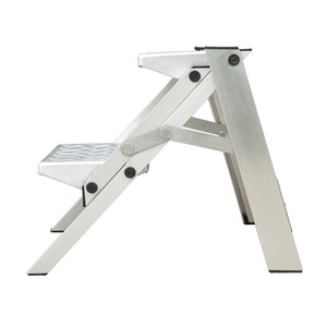 Escabeau pliable portable à deux marches en aluminium, anti-rouille, pour usage quotidien en intérieur - Product Image 6