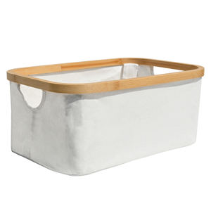 Youlike Hot-Sales Panier à Linge Pliable pour le Stockage, Vêtements Serviettes Couvertures Jouets Organisateur Avec Bambou Rim - Product Image 4