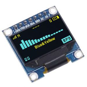 Display OLED SPI Professionale OEM da 0,96 Pollici Blu-Giallo, Modulo 128x64 7 Pin con Driver SSD1306 per Kit di Apprendimento Fai-da-Te - Product Image 1
