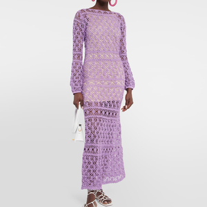 Vestidos largos de verano informales con estampado Floral para mujer, vestido Midi estampado Digital sin mangas con abertura para mujer, vestido de ganchillo <span class=keywords><strong>2018</strong></span> 2024 - Product Image 3