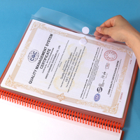 Classeur de présentation en plastique PP Foska, classeur à anneaux, classeur à spirale, rechargeable, transparent, 40 pochettes, livre d'affichage avec bande élastique