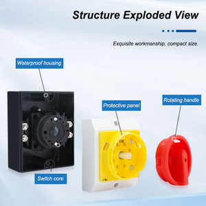 Interrupteur de déconnexion de charge électrique 380V 32A 3P D12 de type fermé - Product Image 3