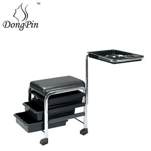 Carrito de Salón de Belleza Dongpin 40x40x70 cm, 3 Niveles con Cajones y Taburete para Peinado y Almacenamiento - Product Image 4