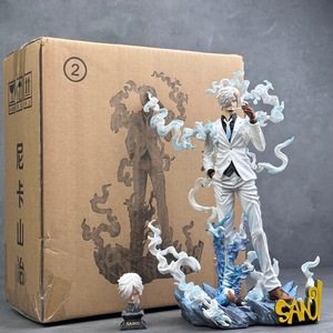 Action Figure di Sanji, Personaggio <span class=keywords><strong>Manga</strong></span> Giapponese, Modello in PVC con Abito Bianco, Statua da Collezione 30cm, Giocattolo Regalo con Base Decorativa Fiamma Blu - Product Image 6