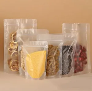 Ziplock Packaging Bag Quick Dispatch Transparent Stand Up Food Packaging Bag Ziplock Clear Pouches
