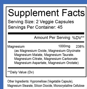 Complexe de magnésium, capsules de <span class=keywords><strong>vitamine</strong></span> D3, supplément de vitamines et de minéraux pour adultes, favorise un sommeil réparateur, des os et des muscles plus forts - Product Image 2