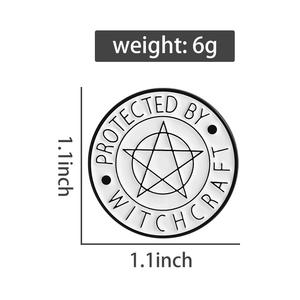 <span class=keywords><strong>Alfileres</strong></span> esmaltados protegidos por brujería, broches creativos de estrella de cinco puntas, insignia de solapa, joyería, regalo divertido, venta al por mayor - Product Image 6