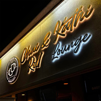 Enseigne LED 3D personnalisable Carrey Sign pour extérieur et intérieur, logo lumineux mural pour affichage publicitaire d'entreprise