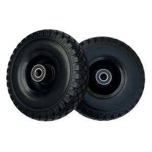 3.00-4 Solid PU Foam Wheel With Ball Bearing For <b>Tool</b> <b>Carts</b> Handcarts Machinery Equipment - Product Image 2