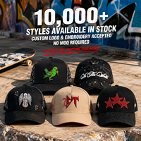 Casquettes de baseball gothiques personnalisées brodées DH EI Thorn Rhinestone 5 panneaux Gorras bicolores Streetwear G5 Hats Con Chip