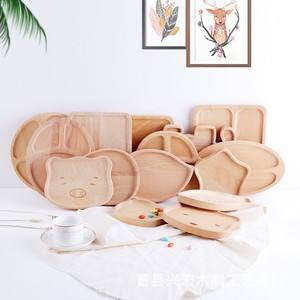 ถาดอาหารเด็กไม้รูปรถยนต์ จานแบ่งส่วน สีธรรมชาติ ลายการ์ตูน สำหรับเด็กช่วงเวลาทานอาหาร - Product Image 4