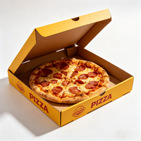 Boîte à pizza en carton ondulé de qualité alimentaire, imprimée sur mesure, résistante à la graisse, pour les restaurants, la vente à emporter, la restauration rapide, en gros