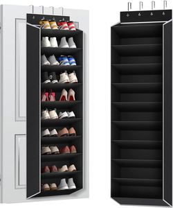 Large 10-Tier <b>Foldable</b> Door <b>Shoe</b> <b>Rack</b> Hanging <b>Shoe</b> Organizer Modern Wall-Mounted Non-Woven Fabric Storage Functional <b>Shoes</b> - Product Image 2