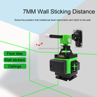 Digital 4D 16 lignes niveaux laser vert 360 batterie rechargeable rotative de l'usine