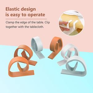 <span class=keywords><strong>Nappe</strong></span> antidérapante avec boucle <span class=keywords><strong>fixe</strong></span> en plastique et petit support de tissu sécurisé à clip - Product Image 3