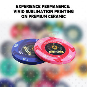 Fichas de Póker de Cerámica de Lujo de Alta Calidad, 10g, 39mm, con Logotipo Personalizado, No Tóxicas, Ecológicas, Duraderas, Hechas a Mano, para Casino en Casa - Product Image 4