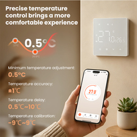 Nouveau thermostat intelligent WT480 2026 avec double écran OLED, compatible Zigbee et Wi-Fi, fonctionne avec Home Assistant, Alexa, Google
