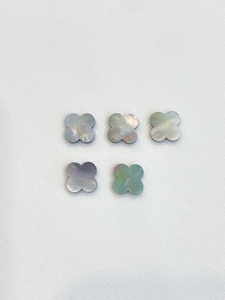 Inci siyah kırmızı akik dört yonca gevşek paspas taş takı ayarı için anne - Product Image 4