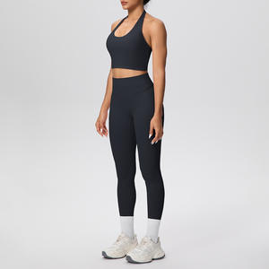 Legging de sport réversible pour femme, taille haute, imprimé uni, extensible dans quatre directions, effet seconde peau, compression, rehaussement des fessiers, pour la course et le fitness - Product Image 3