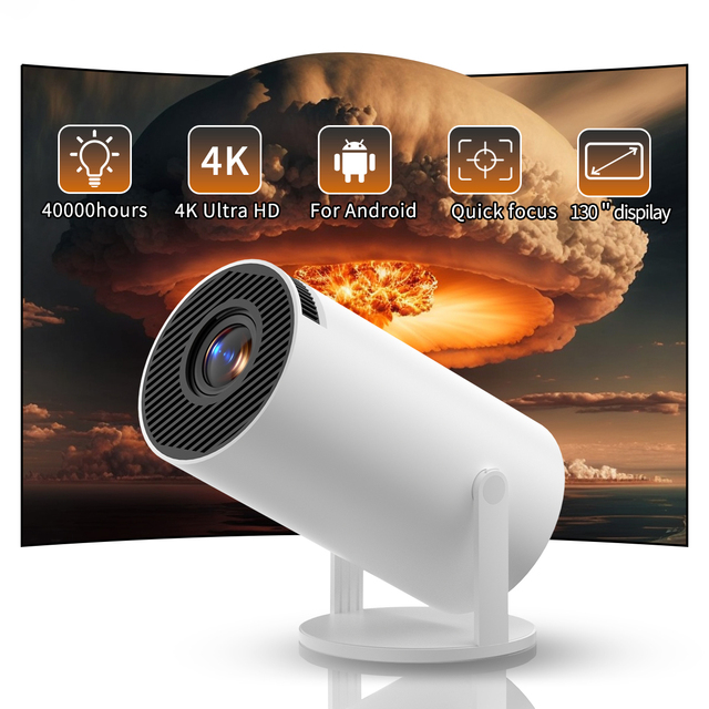 Full Hd Projectors HY300 Pro Home Cinema 4K Portable Mini Proyector Smart Outdoor Mobile Phone Projector Video Game Projecteur
