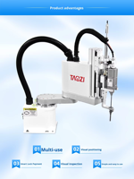 Vente en gros TAOZI Kit de bras robotique 4 axes PLC IP54 à entraînement électrique avec pince à 3 mâchoires, équipement de palettisation industriel de bureau