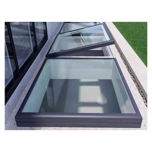 customization aluminum skylight can be electrically opened for sunlight room villa ventilation and lighting