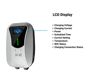 Chargeur de véhicule électrique intelligent 32A 22KW avec écran LCD pour une utilisation en intérieur et en extérieur