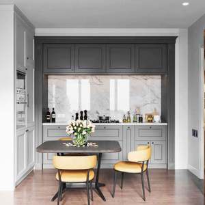 Gabinetes de Cocina Franceses Blancos de Madera de Diseño en Venta, Juego Completo de Gabinetes de Cocina Tradicionales Hechos en China - Product Image 4