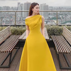 <strong>2025</strong> New Luxury High Waist Party Elegant Evening <strong>Dress</strong> Boutique's High Quality Custom Yellow Slim Long Casual <strong>Dresses</strong>