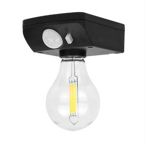 Lámpara de Pared Solar con Sensor de Movimiento, Bombilla LED de Filamento de Tungsteno Vintage, Lámpara de Pared Exterior Impermeable con Energía Solar para Jardín y Porche - Product Image 1