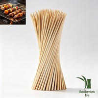 Bâtonnets de bambou écologiques pour barbecue au charbon de bois, camping, cuisine, restauration, longueur et taille personnalisées, logo, emballage, vente en gros