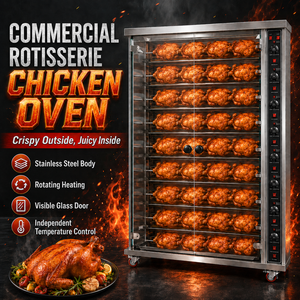 Machine à rôtir le <span class=keywords><strong>poulet</strong></span> électrique professionnelle, grande capacité, four rotatif, 9 broches, gril industriel pour volailles - Product Image 1