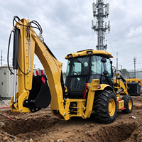 Merek Terbaik Cina, Penggerak 4 Roda, 10 Ton, Backhoe Loader Baru Yugong, Backhoe Wheel Loader dengan Bucket 6 in 1