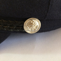 Chapeau de capitaine blanc entièrement pailleté, personnalisé et professionnel, pour fête sur la plage, en nylon, commande en gros