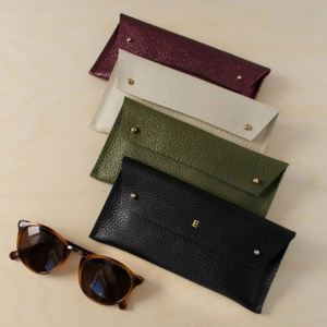 Personalized Embossed PU Leather Fashion <b>Glasses</b> & Sunglasses <b>Case</b> Portable Travel Eyewear Pouch <b>for</b> Mothers Day Gifts - Product Image 3